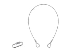 EUROLITE Cable de seguridad B 3x600mm hasta 5kg plateado