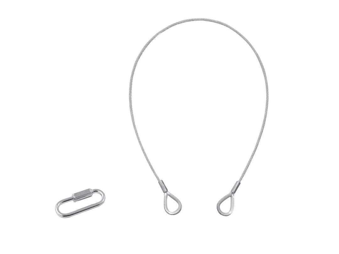 EUROLITE Cable de seguridad B 3x600mm hasta 5kg plateado