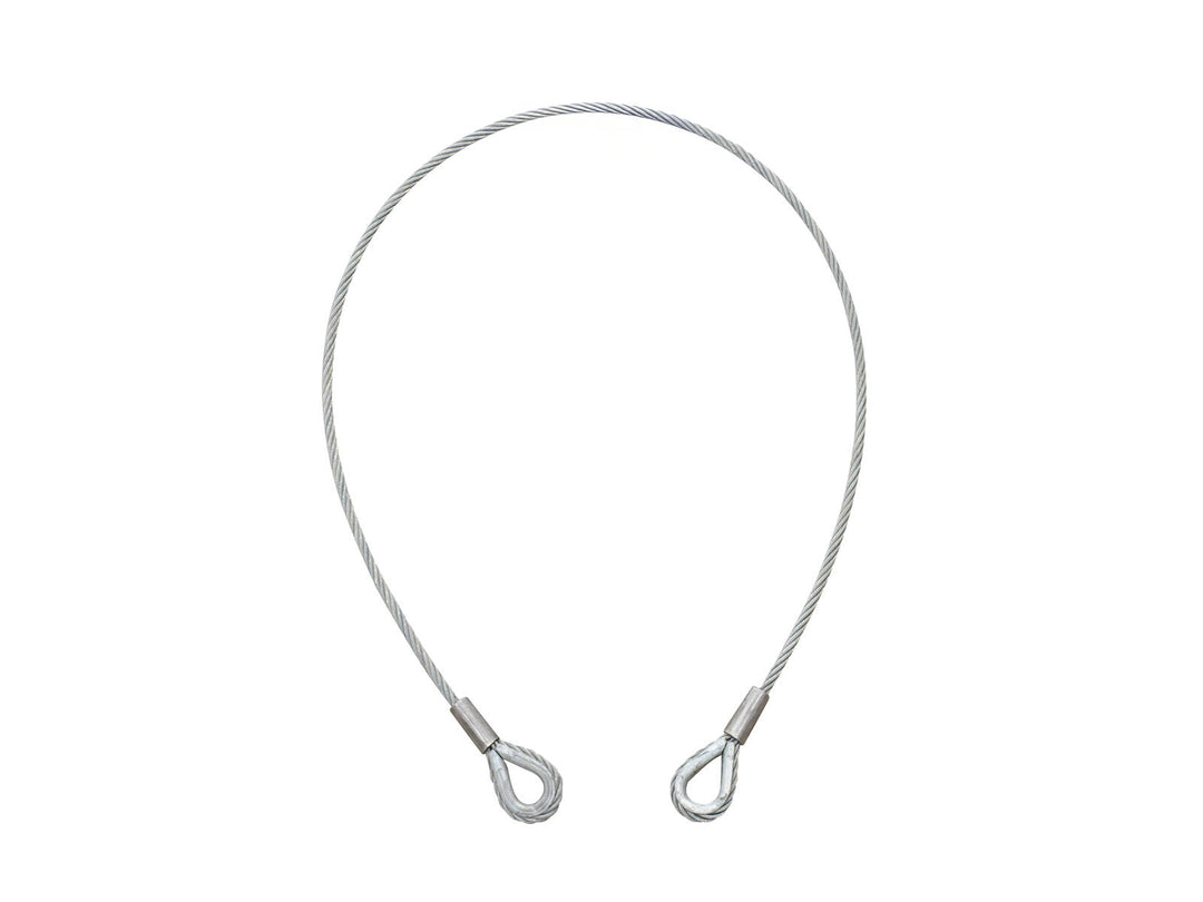 Cable de acero EUROLITE 1000x6mm plateado con guardacabo