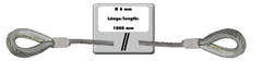 Cable de acero EUROLITE 1000x6mm plateado con guardacabo