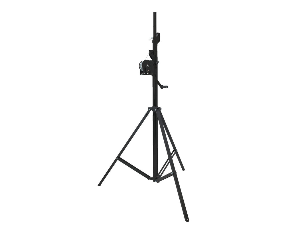 EUROLITE Set STT-400/85 Soporte de cabrestante TÜV/GS negro + Adaptador STV-3529 largo