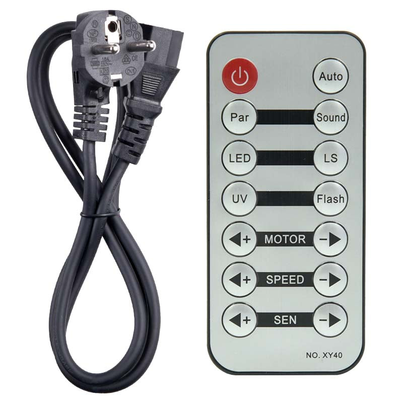 LIGHT4ME TURBO FLOWER diskoeffekt LED PAR UV-kugle laserstrobe