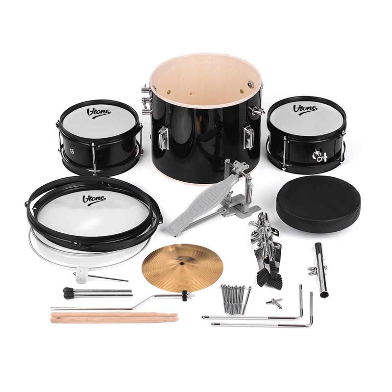 V-TONE VD Junior BK Set de batería infantil – Set de batería acústica para niños
