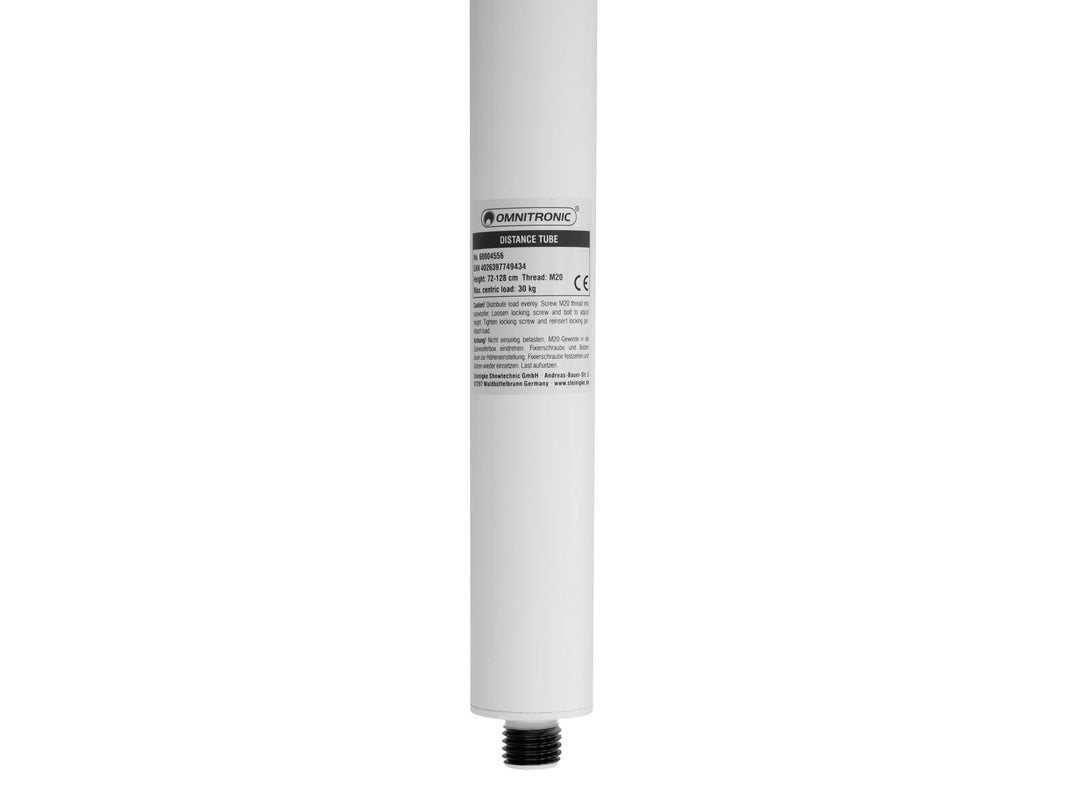 OMNITRONIC Tubo de distancia para subwoofer/satélite blanco