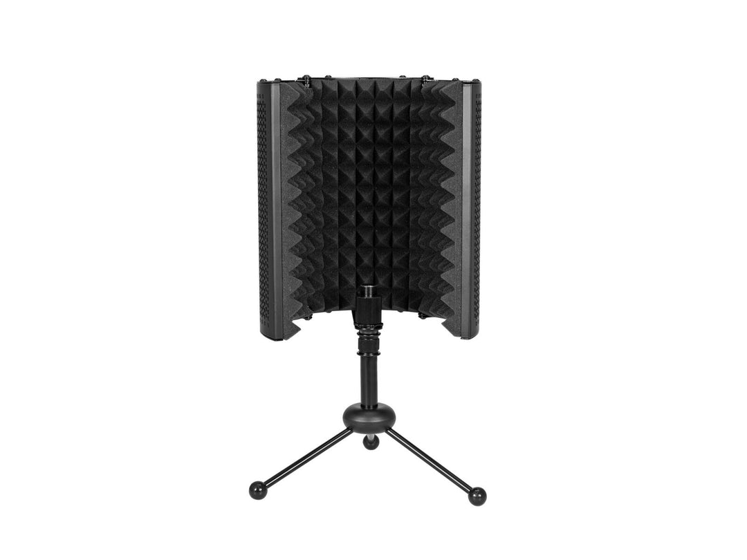 OMNITRONIC AS-04 Sistema de absorción para micrófono de sobremesa, plegable con trípode