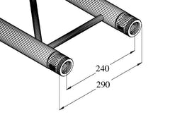 Travesaño de 2 vías ALUTRUSS BILOCK BQ2-210