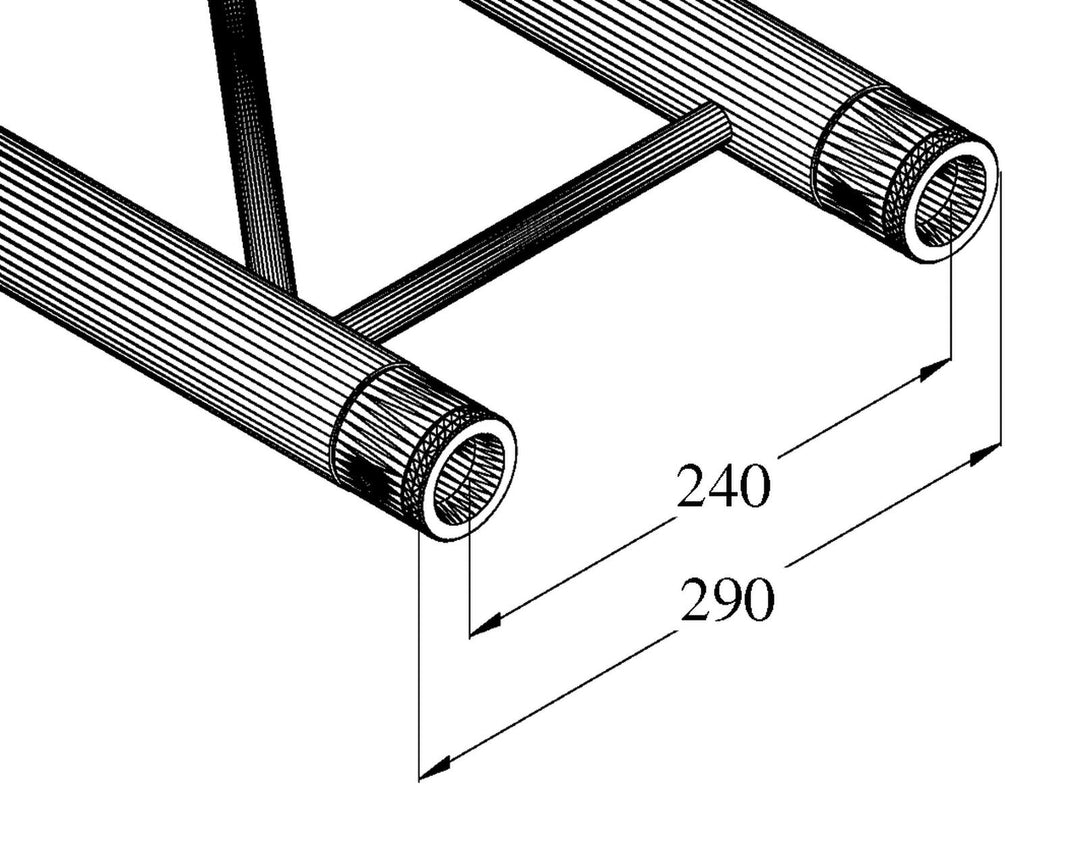 ALUTRUSS BILOCK BQ2-2500 Viga transversal de 2 vías