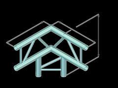 Esquina de 3 vías ALUTRUSS BILOCK BQ2-PAL31V 90°