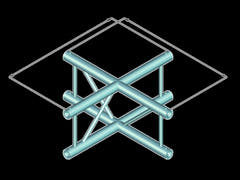 ALUTRUSS BILOCK BQ2-PAC41V pieza transversal de 4 vías