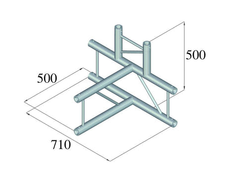 Pieza en T de 4 vías ALUTRUSS BILOCK BQ2-PAT42V