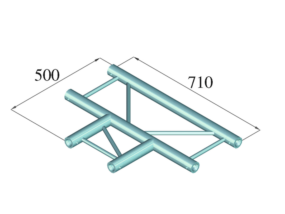 ALUTRUSS BILOCK BQ2-SPAT35H pieza en T de 3 vías 90° bk