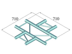 ALUTRUSS BILOCK BQ2-SPAC41H pieza de cruce de 4 vías bk