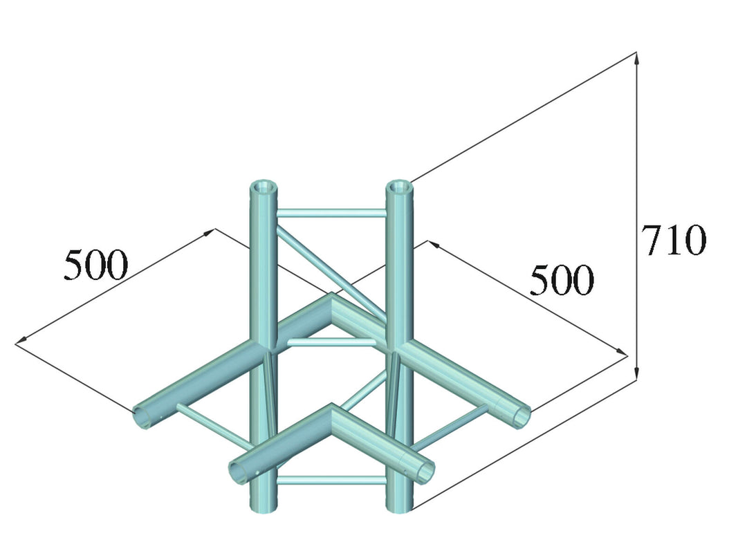 ALUTRUSS BILOCK BQ2-SPAC44H Esquina de 4 vías bk