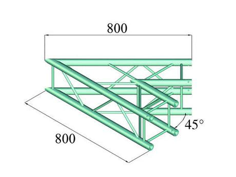 Alutruss DECOLOCK DQ4-PAC19 Esquina de 2 vías (45°)