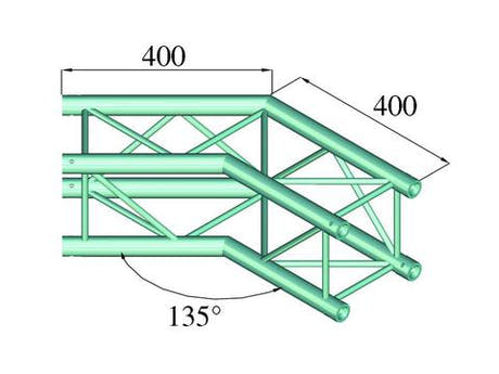 Alutruss DECOLOCK DQ4-PAC23 Esquina de 2 vías (135°)