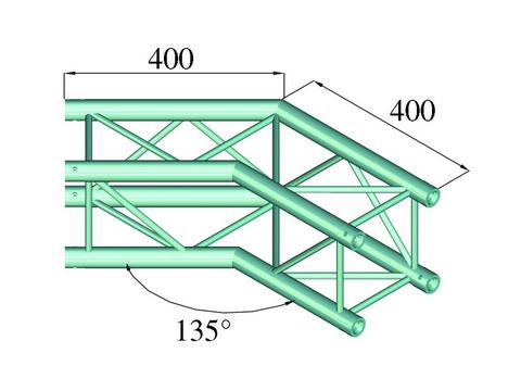 Alutruss DECOLOCK DQ4-PAC23 Esquina de 2 vías (135°)