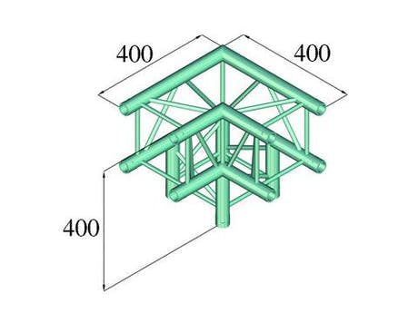 Alutruss DECOLOCK DQ4-PAL30 Esquina de 3 vías (90°)