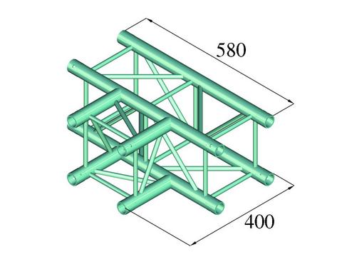 Alutruss DECOLOCK DQ4-PAT35 Pieza en T de 3 vías (90°)