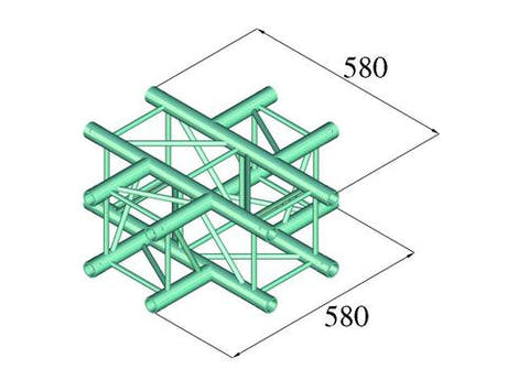 Alutruss DECOLOCK DQ4-PAC41 Pieza cruzada de 4 vías
