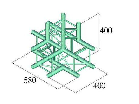 Alutruss DECOLOCK DQ4-PAT42 Pieza en T de 4 vías
