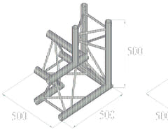 ALUTRUSS TRILOCK E-GL33 C-33 Esquina de 3 vías