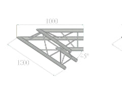 ALUTRUSS TRILOCK 6082AC-19 esquina de 2 vías 45°