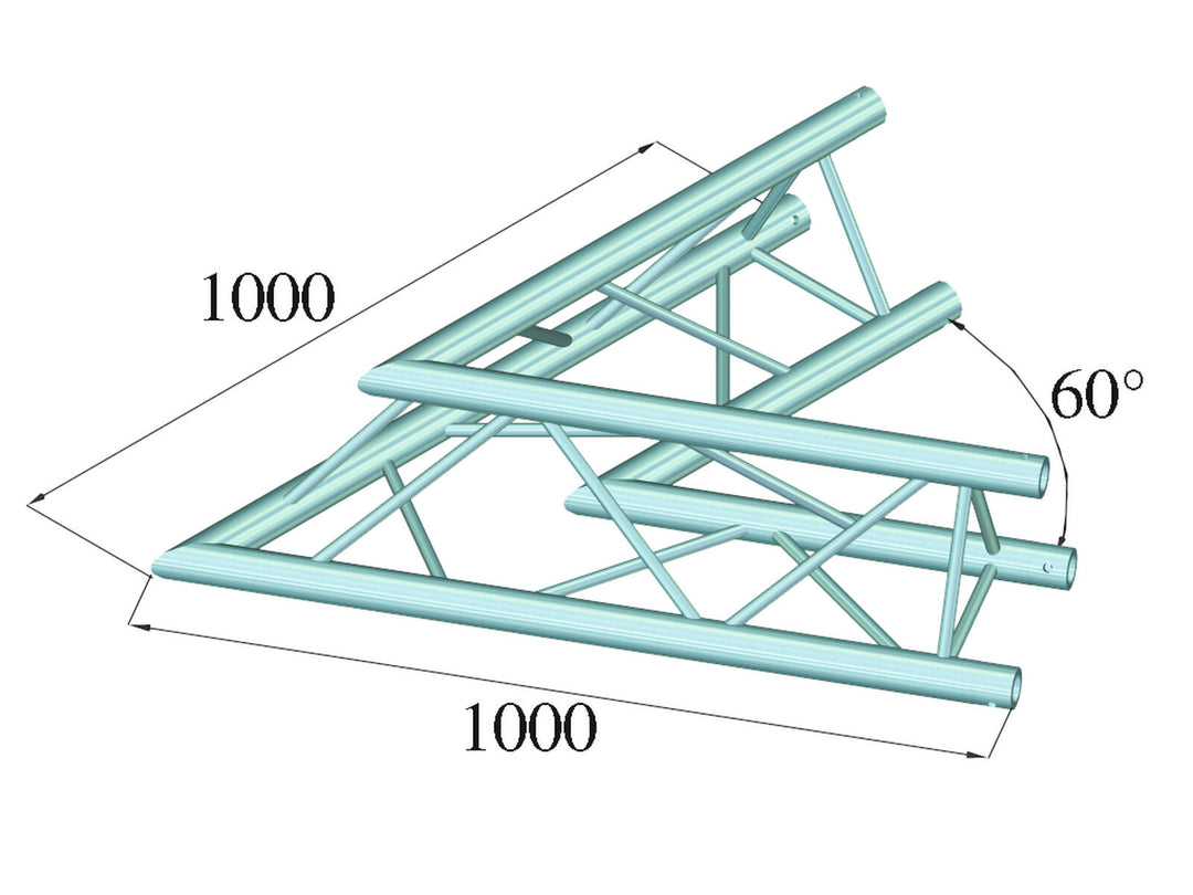 ALUTRUSS TRILOCK 6082AC-20 Esquina de 2 vías 60°