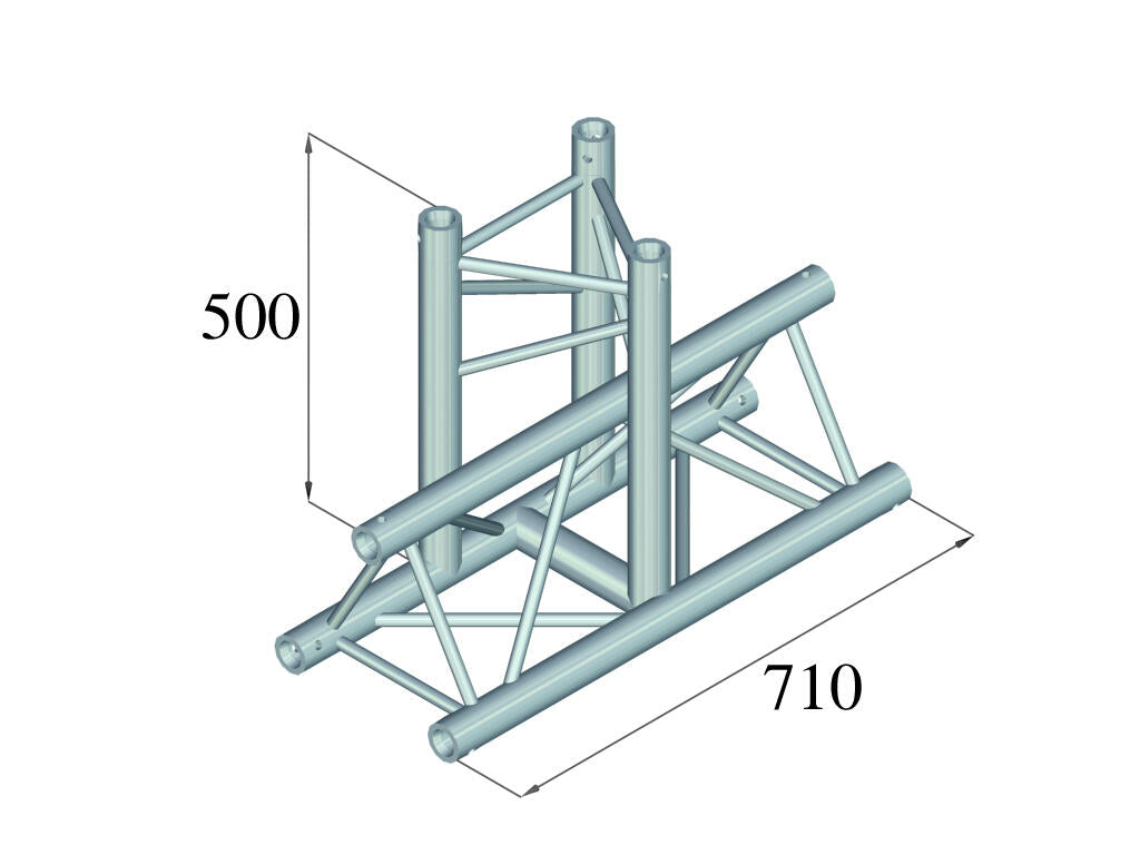 ALUTRUSS TRILOCK 6082AT-35 Pieza en T de 3 vías