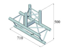ALUTRUSS TRILOCK 6082AT-38 Pieza en T de 3 vías