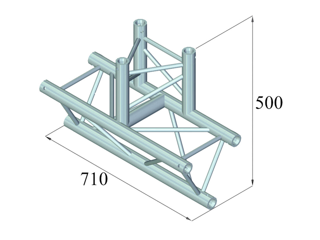 ALUTRUSS TRILOCK 6082AT-38 Pieza en T de 3 vías