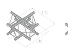 ALUTRUSS TRILOCK 6082AC-41 Cruz de 4 vías