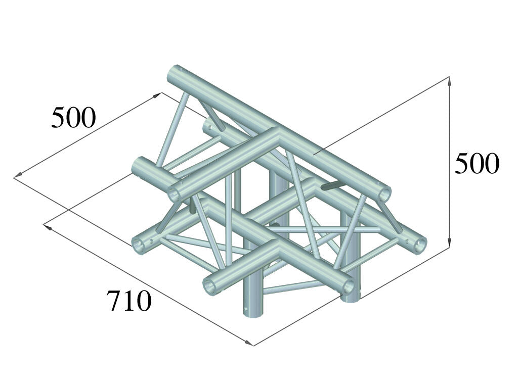ALUTRUSS TRILOCK 6082AT-43 Pieza de 4 vías /\