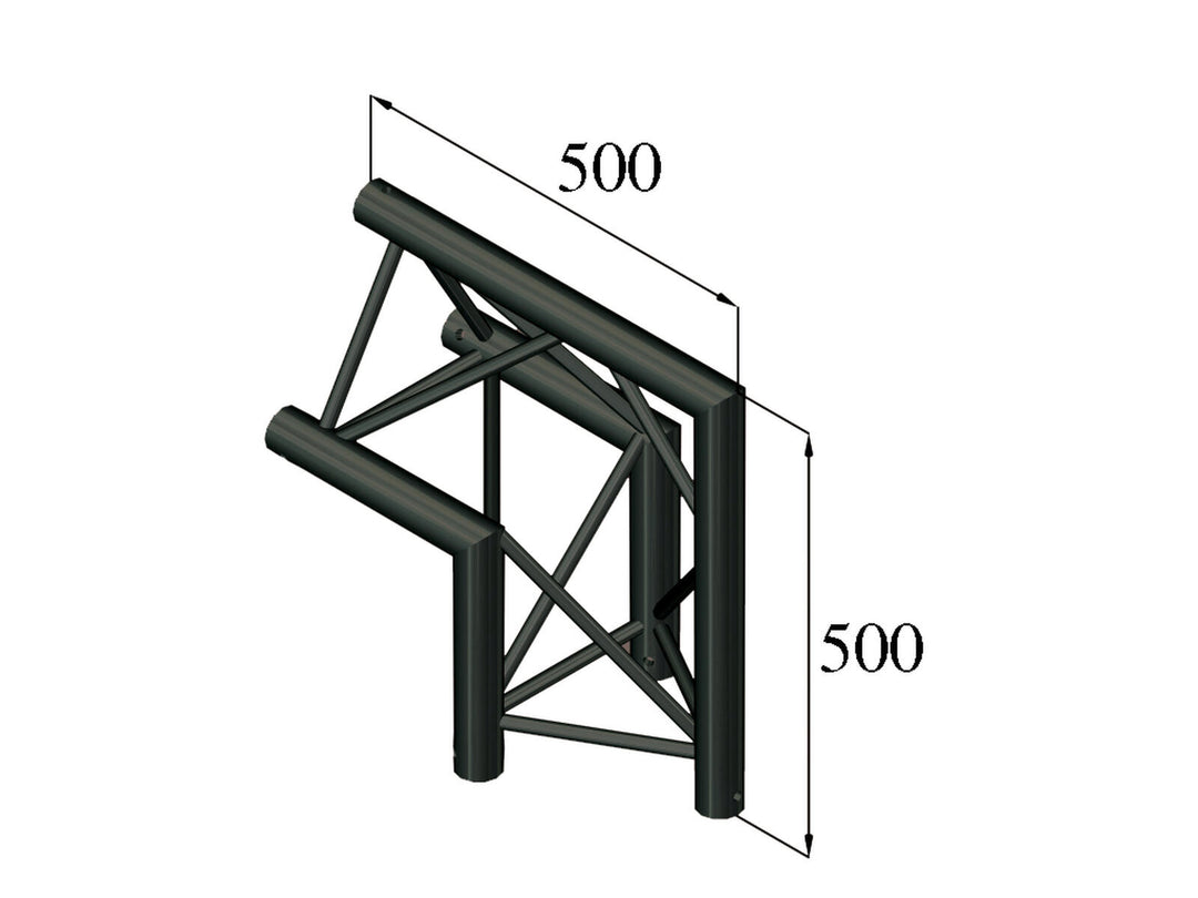 ALUTRUSS TRILOCK S-PAC 24 Esquina de 2 vías 90°/\ negro