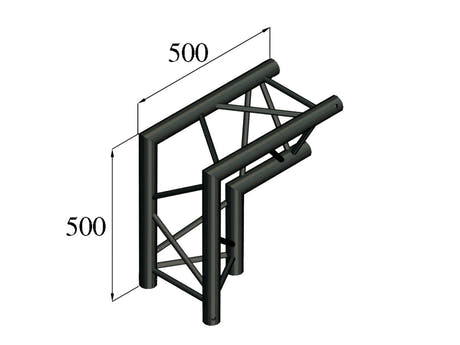 ALUTRUSS TRILOCK S-PAC 25 2-way Corner 90°\/ negro