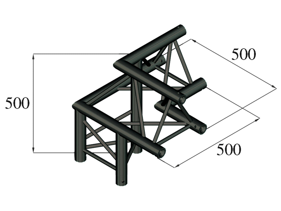 ALUTRUSS TRILOCK S-PAL-32 Esquina de 3 vías /\ izquierda