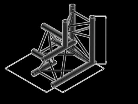ALUTRUSS TRILOCK S-PAL-33 Esquina de 3 vías \/ derecha