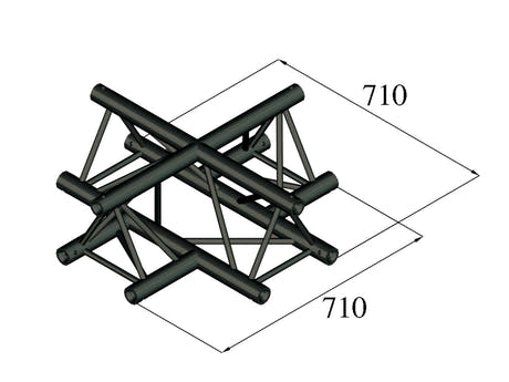 ALUTRUSS TRILOCK S-PAC-41 Cruce de 4 vías