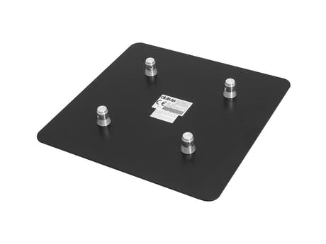 ALUTRUSS QUADLOCK Placa final M10-Male 50cm x 50cm bk