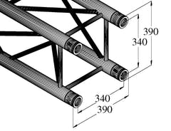 ALUTRUSS QUADLOCK TQ390-1000 Travesaño de 4 vías