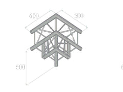 Esquina de 3 vías ALUTRUSS QUADLOCK TQ390-QQL30 90°