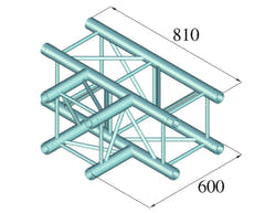 ALUTRUSS QUADLOCK TQ390-QQT35 Pieza en T de 3 vías