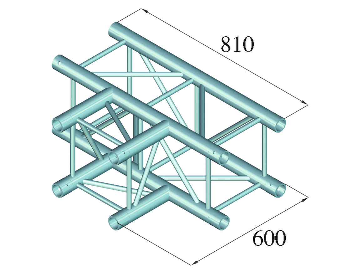 ALUTRUSS QUADLOCK TQ390-QQT35 Pieza en T de 3 vías