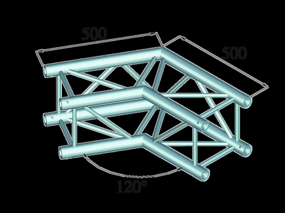 ALUTRUSS QUADLOCK S6082C-22 esquina de 2 vías 120°