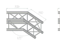 ALUTRUSS QUADLOCK S6082C-23 Esquina de 2 vías 135°
