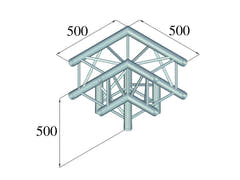 Alutruss QUADLOCK 6082L-30 Esquina de 3 vías (90°)