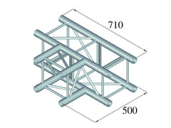 Alutruss QUADLOCK 6082T-35 Pieza en T de 3 vías