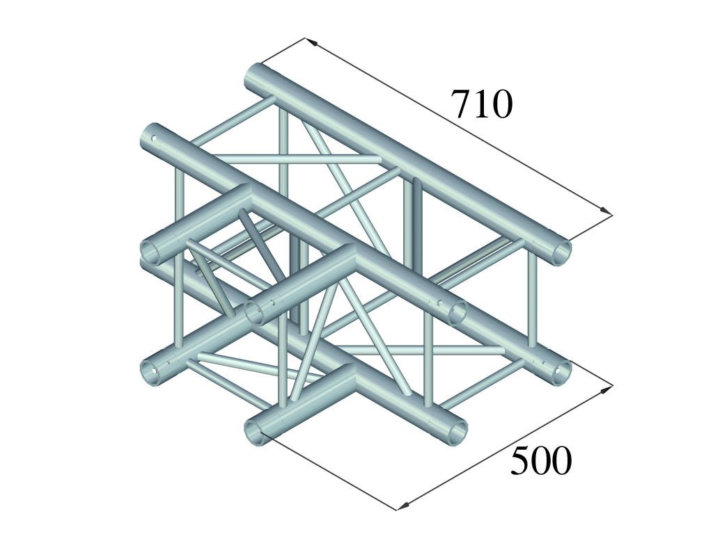 Alutruss QUADLOCK 6082T-35 Pieza en T de 3 vías