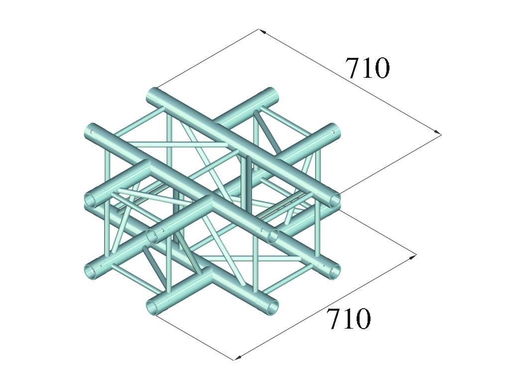 Alutruss QUADLOCK 6082C-41 Pieza Cruzada de 4 vías