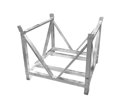 ALUTRUSS Carrito para placas base de acero cuadradas 80x80