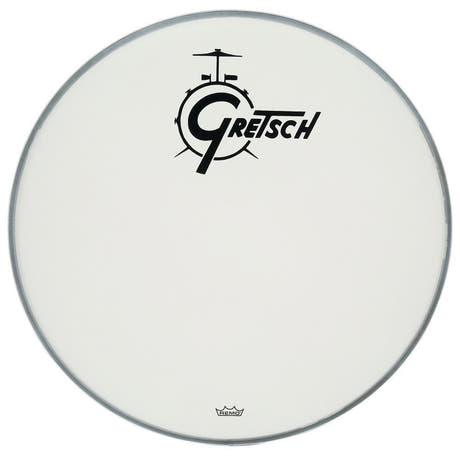 Gretsch Ambassador Coated 22" parches para bombo, logo negro en el centro